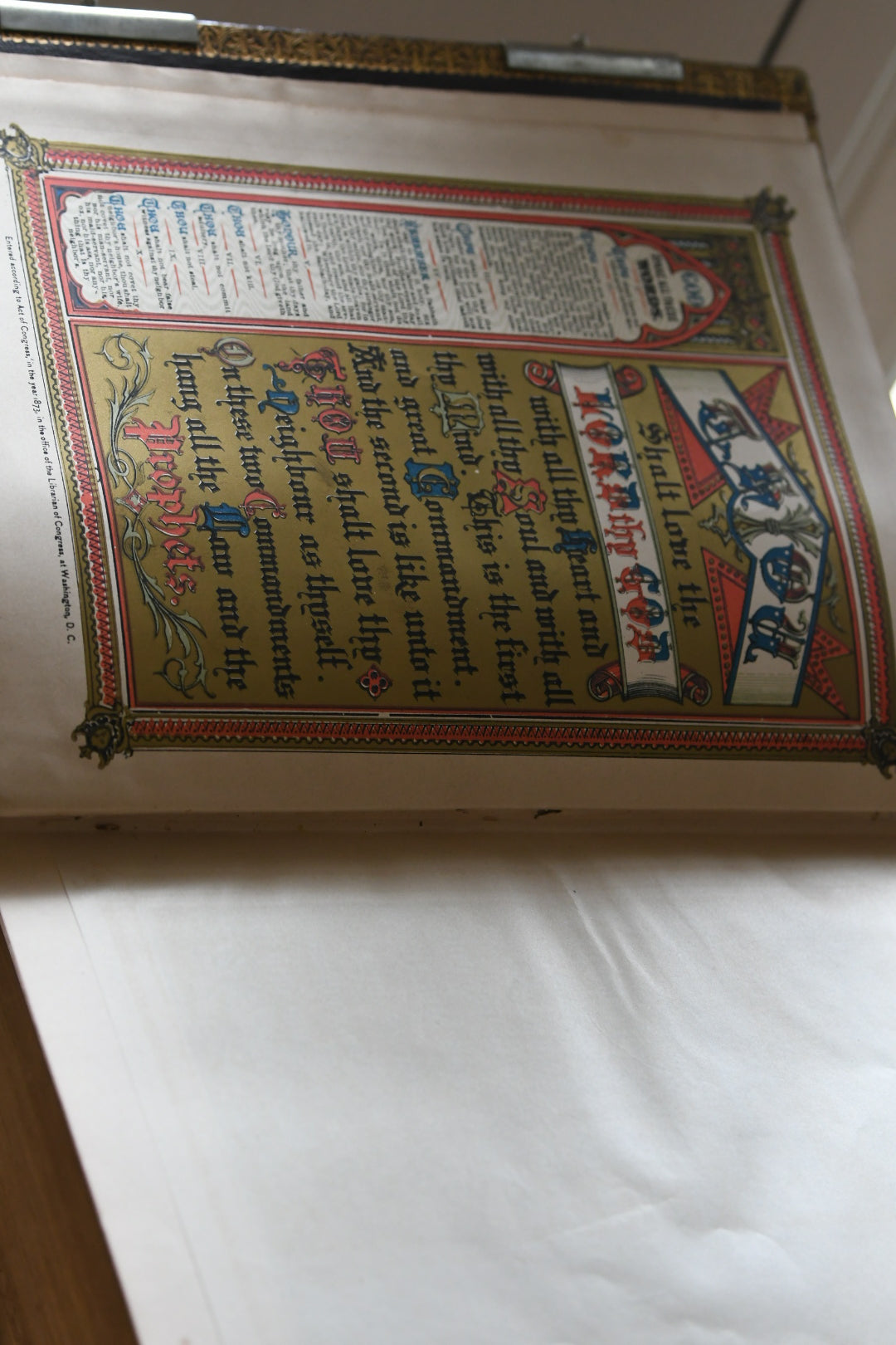 Exceptional 1881 E.W. Sawyer Victorian Family Bible with Original Working Clasps | Blank Genealogy Pages | Nearly 2,000 Illustrations