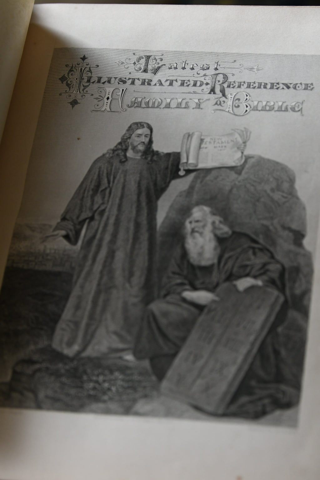 Exceptional 1881 E.W. Sawyer Victorian Family Bible with Original Working Clasps | Blank Genealogy Pages | Nearly 2,000 Illustrations