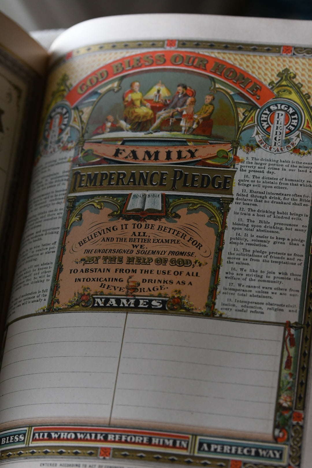 Exceptional 1881 E.W. Sawyer Victorian Family Bible with Original Working Clasps | Blank Genealogy Pages | Nearly 2,000 Illustrations