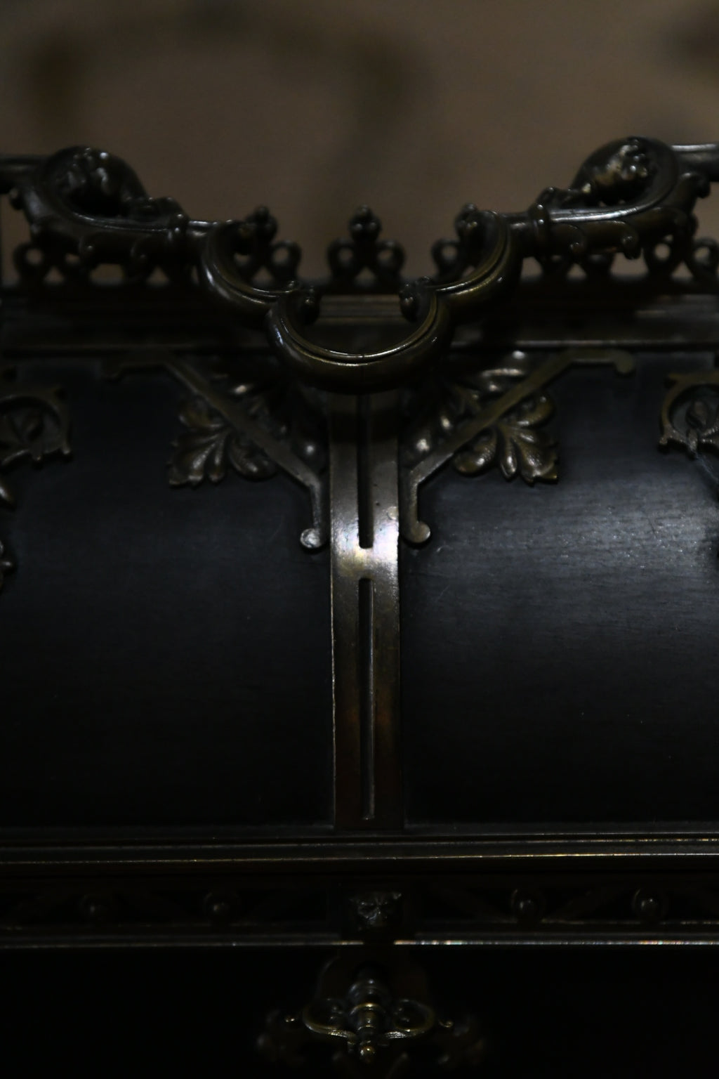 Exceptional 19th-Century Gothic Revival Bronze-Mounted Cassette (Casket) with Iron Interior