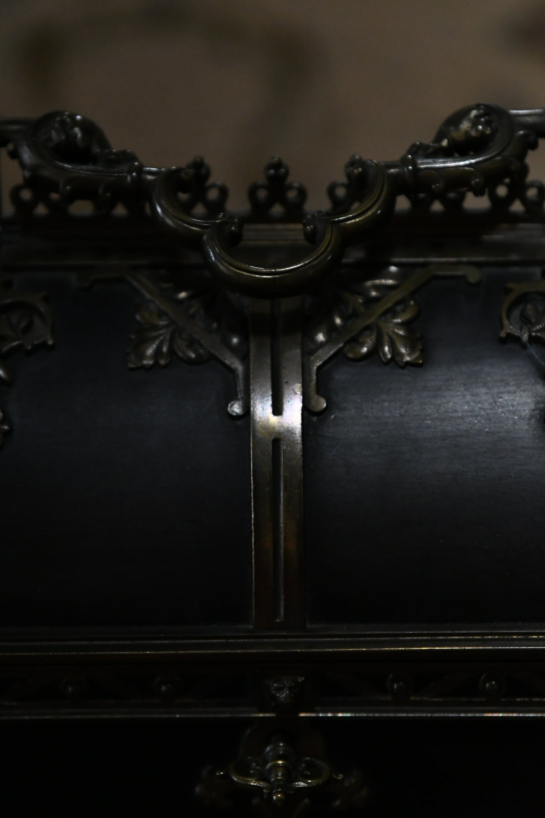Exceptional 19th-Century Gothic Revival Bronze-Mounted Cassette (Casket) with Iron Interior